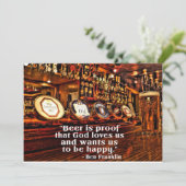 Ben Franklin's Famous Beer Quote (Standing Front)