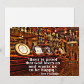 Ben Franklin's Famous Beer Quote (Front/Back)
