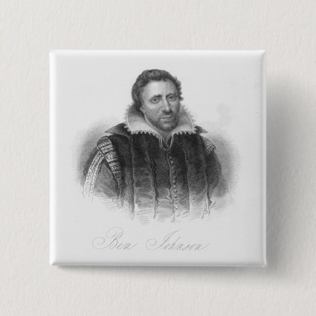 Ben Jonson Pinback Button (Front)