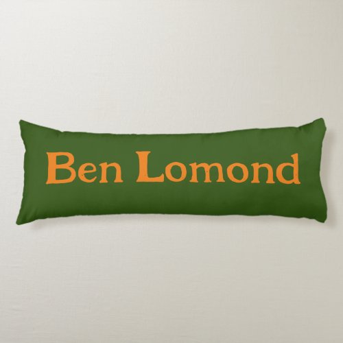 Ben Lomond Santa Cruz county green orange text Body Pillow