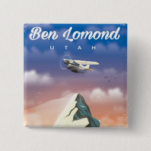 Ben Lomond,Utah travel poster Button