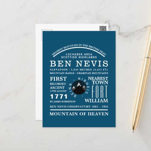 Ben Nevis Mountain Expedition Information Postcard