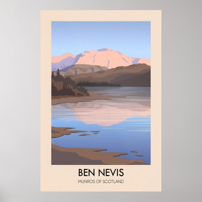 Ben Nevis Munros of Scotland Travel Poster (Front)