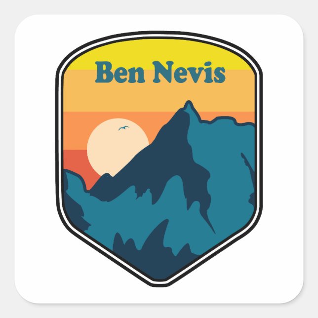 Ben Nevis Scotland Sunrise Square Sticker (Front)