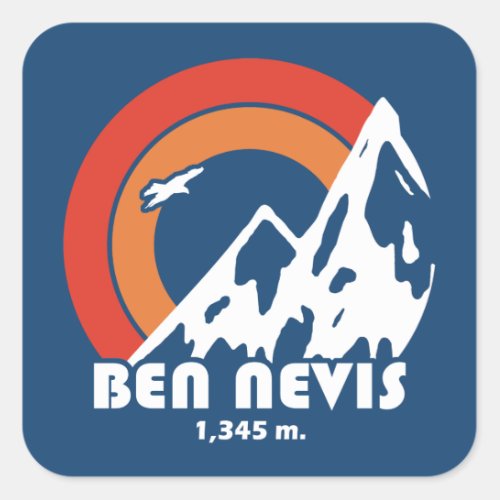 Ben Nevis Sun Eagle Square Sticker