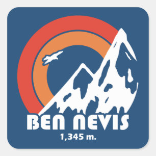 Ben Nevis Sun Eagle Square Sticker