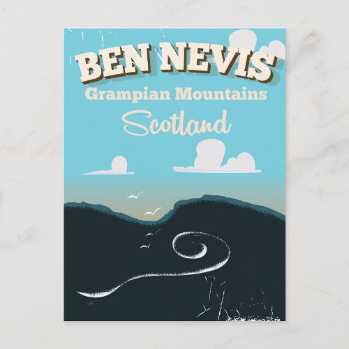 Ben Nevis vintage travel poster Postcard