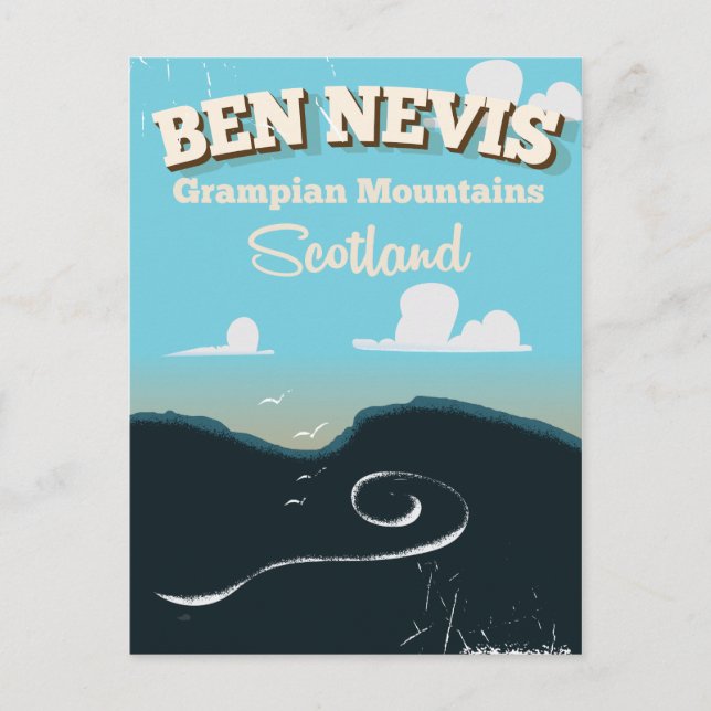 Ben Nevis vintage travel poster Postcard (Front)