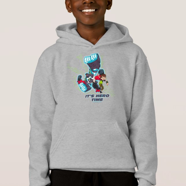 Ben & Omni-Enhanced Four Arms - It's Hero Time Hoodie (Front)