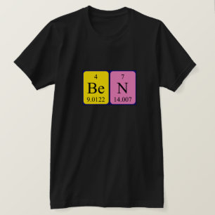 Ben periodic table name shirt