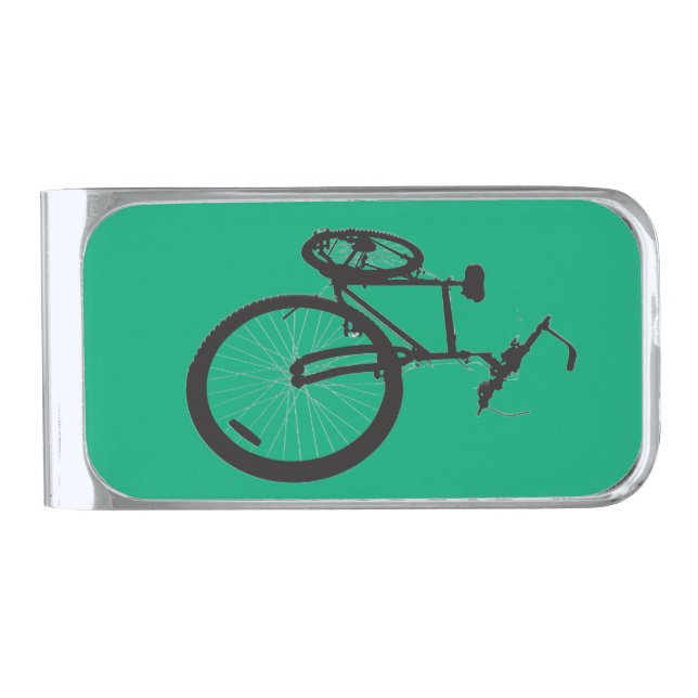 Ben;s bike silver finish money clip (Front)