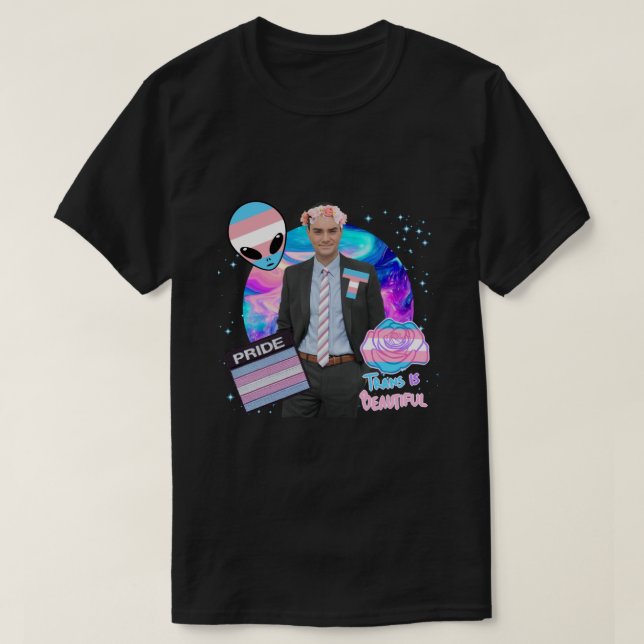 Ben Shapiro Trans Sticker T-Shirt (Design Front)