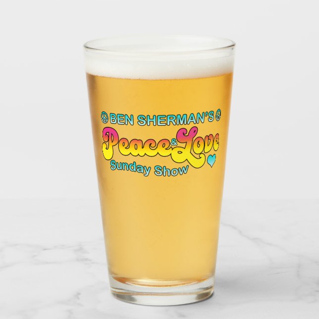 Ben Sherman's Peace & Love Sunday Show Glass (Front Filled)