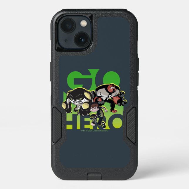 Ben Tennyson, Cannonbolt, and Four Arms - Go Hero Otterbox iPhone Case (Back)