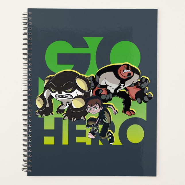 Ben Tennyson, Cannonbolt, and Four Arms - Go Hero Planner (Front)