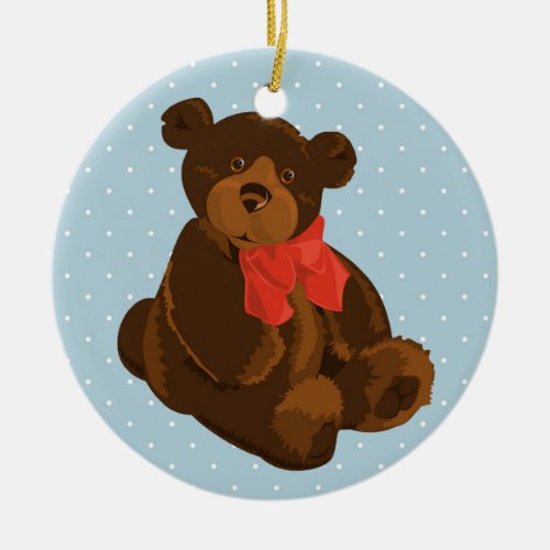 Ben the Bear Ceramic Ornament