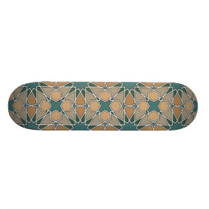 Ben Yusuf Madrasa Geometric Pattern 006 Skateboard Deck