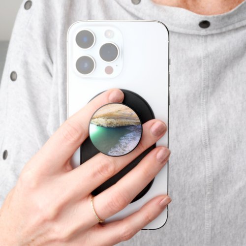 Benagil Cave from Above 1 travel wall art PopSocket