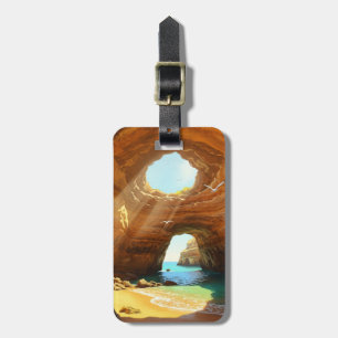 Benagil Caves Algarve Portugal Postcard Luggage Tag