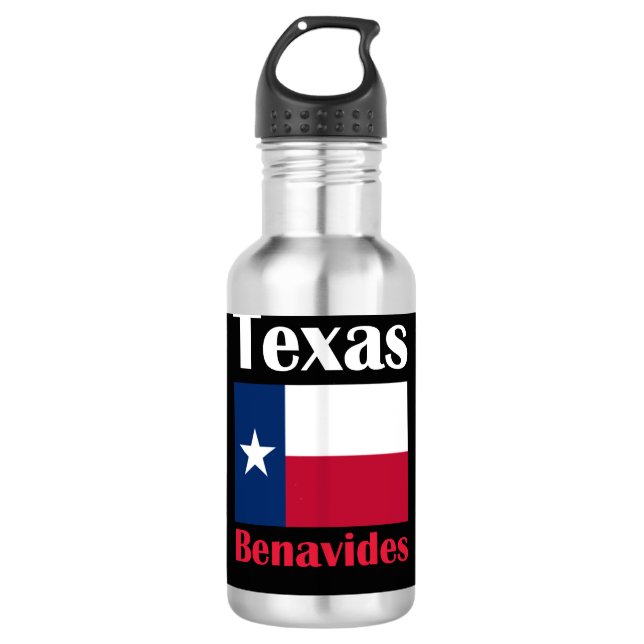 Benavides TX Stainless Steel Water Bottle (Front)