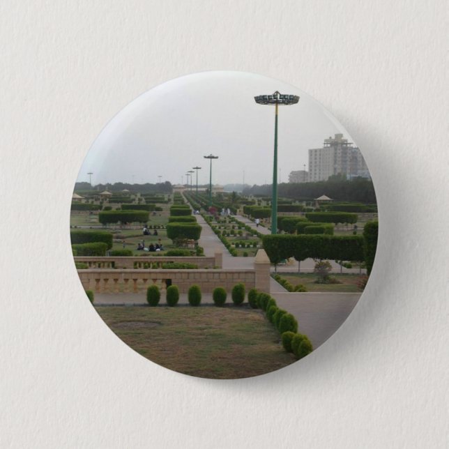 Benazir Park Scenic Landscape Print Button (Front)