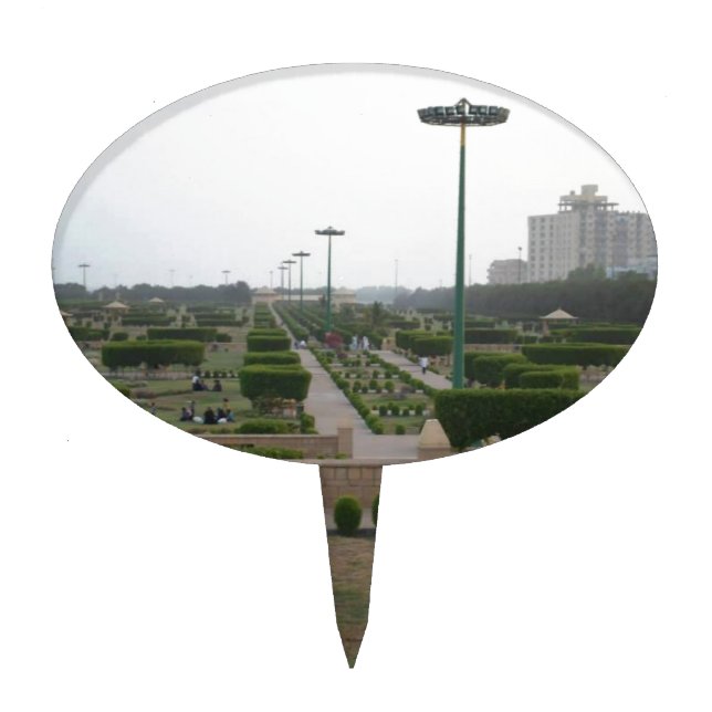 Benazir Park Scenic Landscape Print Cake Topper (Front)