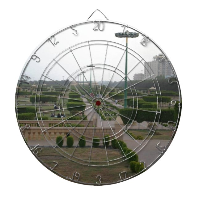 Benazir Park Scenic Landscape Print Dartboard (Front)
