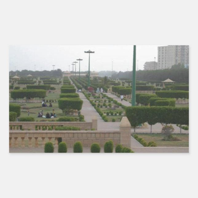 Benazir Park Scenic Landscape Print Rectangular Sticker (Front)
