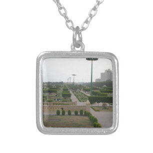 Benazir Park Scenic Landscape Print Silver Plated Necklace