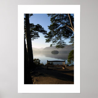 Bench at Friar's Crag: Derwentwater Poster