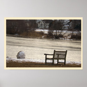 Bench by Frozen Creek Poster