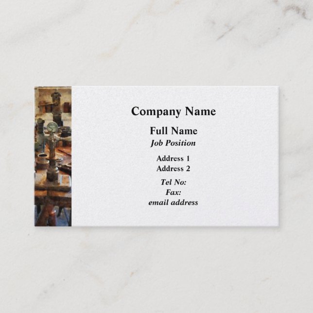 Bench in Dental Lab - Platinum Business Card (Front)