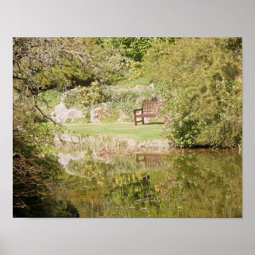 Bench Over lake Poster