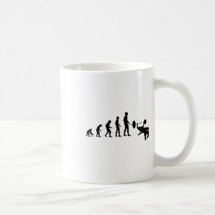 Bench Press Bodybuilding Funny Evolution Strength Coffee Mug