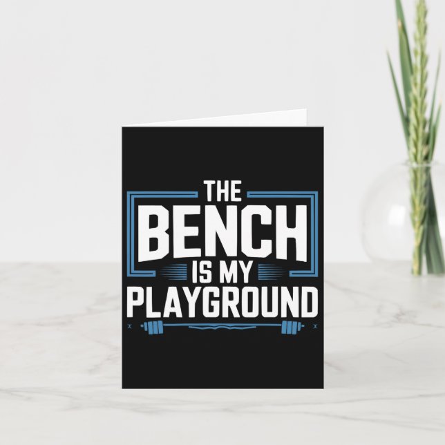 Bench Press Exercise Bodybuilding Fitness Workout  Card (Front)
