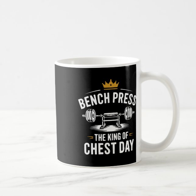 Bench Press Exercise Bodybuilding Fitness Workout  Coffee Mug (Right)