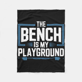 Bench Press Exercise Bodybuilding Fitness Workout Fleece Blanket
