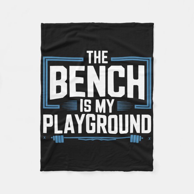 Bench Press Exercise Bodybuilding Fitness Workout  Fleece Blanket (Front)