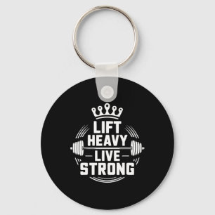 Bench Press Exercise Bodybuilding Fitness Workout Keychain