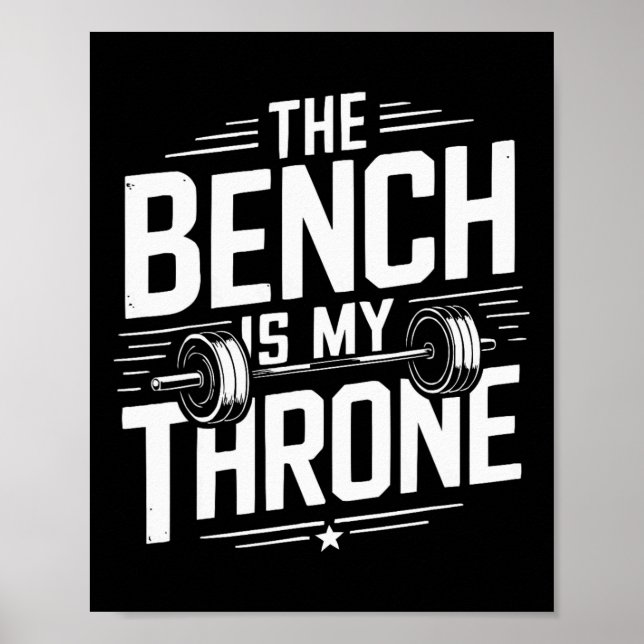 Bench Press Exercise Bodybuilding Fitness Workout  Poster (Front)