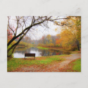 Bench Scene - Ashuelot River Park Postcard