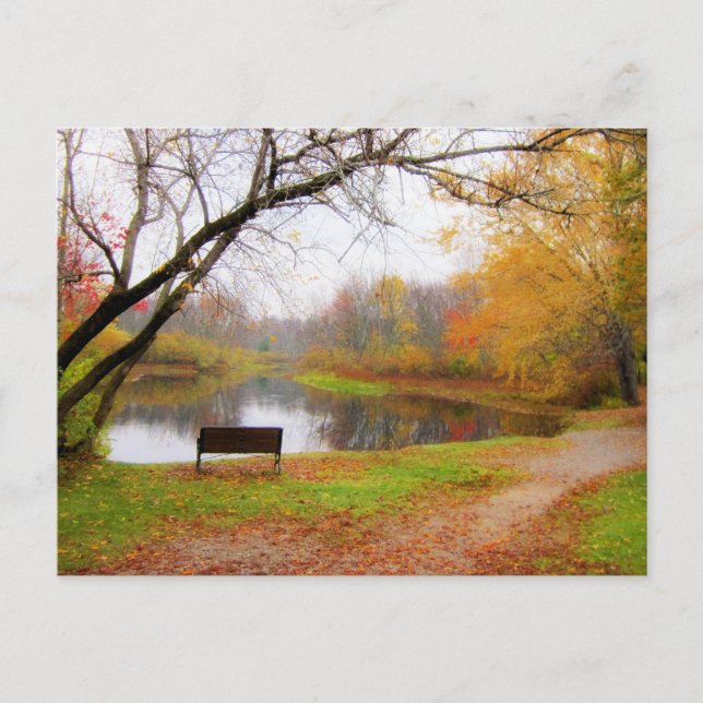 Bench Scene - Ashuelot River Park Postcard (Front)
