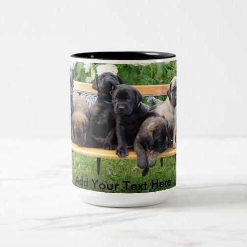 Benched Puppies Two_Tone Coffee Mug