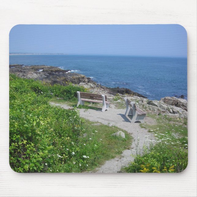 Benches in Maine Mouse Pad (Front)