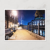 Benches near Spree river in Berlin, Germany