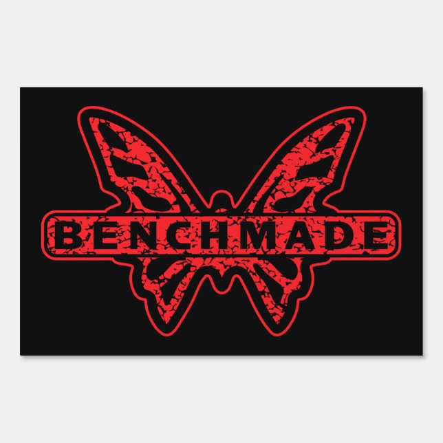 Benchmade Black Red Butterfly Sign (Front)