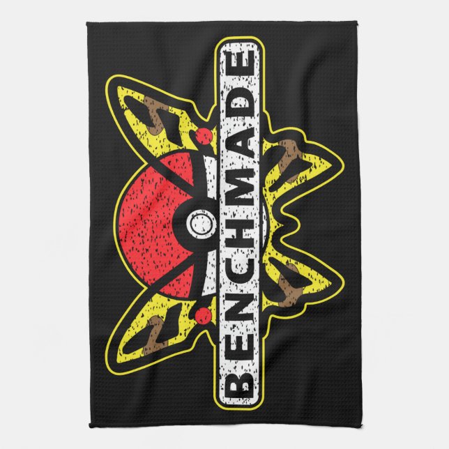 Benchmade Knives Yellow Anime Butterfly  Kitchen Towel (Vertical)