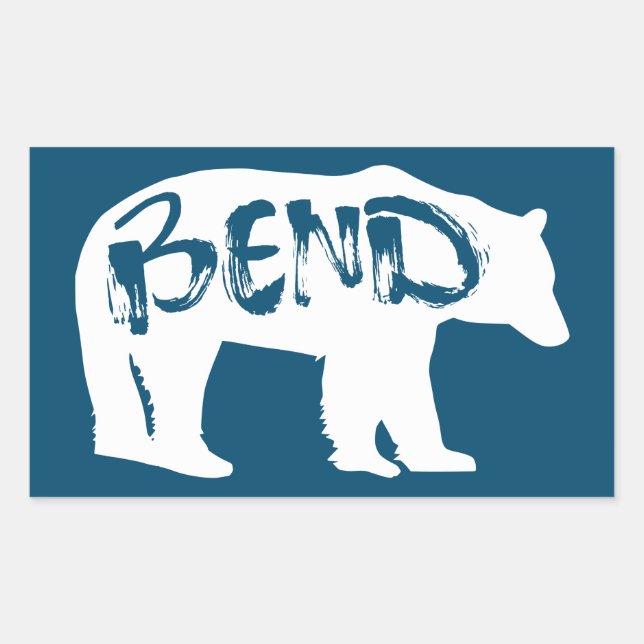 Bend Bear Rectangular Sticker (Front)