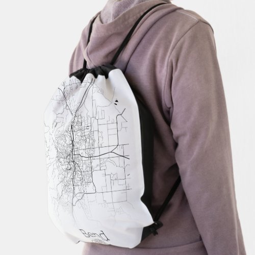 Bend City Map Drawstring Bag