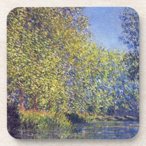 Bend in Epte River near Giverny by Claude Monet Beverage Coaster